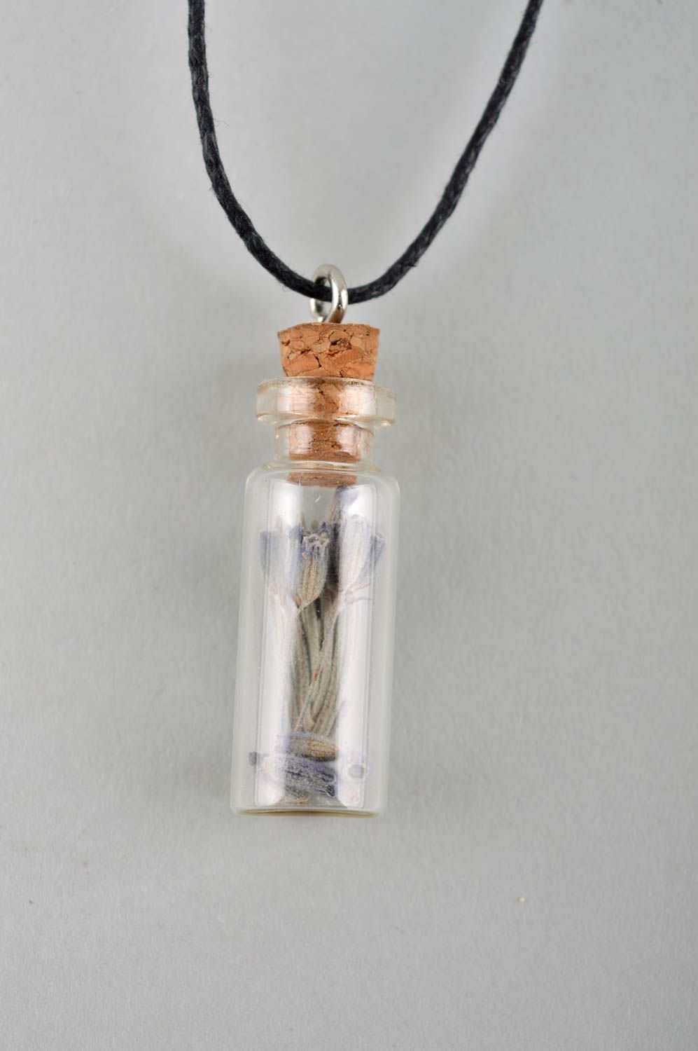 Handmade jewelry designer necklace glass vial pendant charm necklace cool gifts photo 3