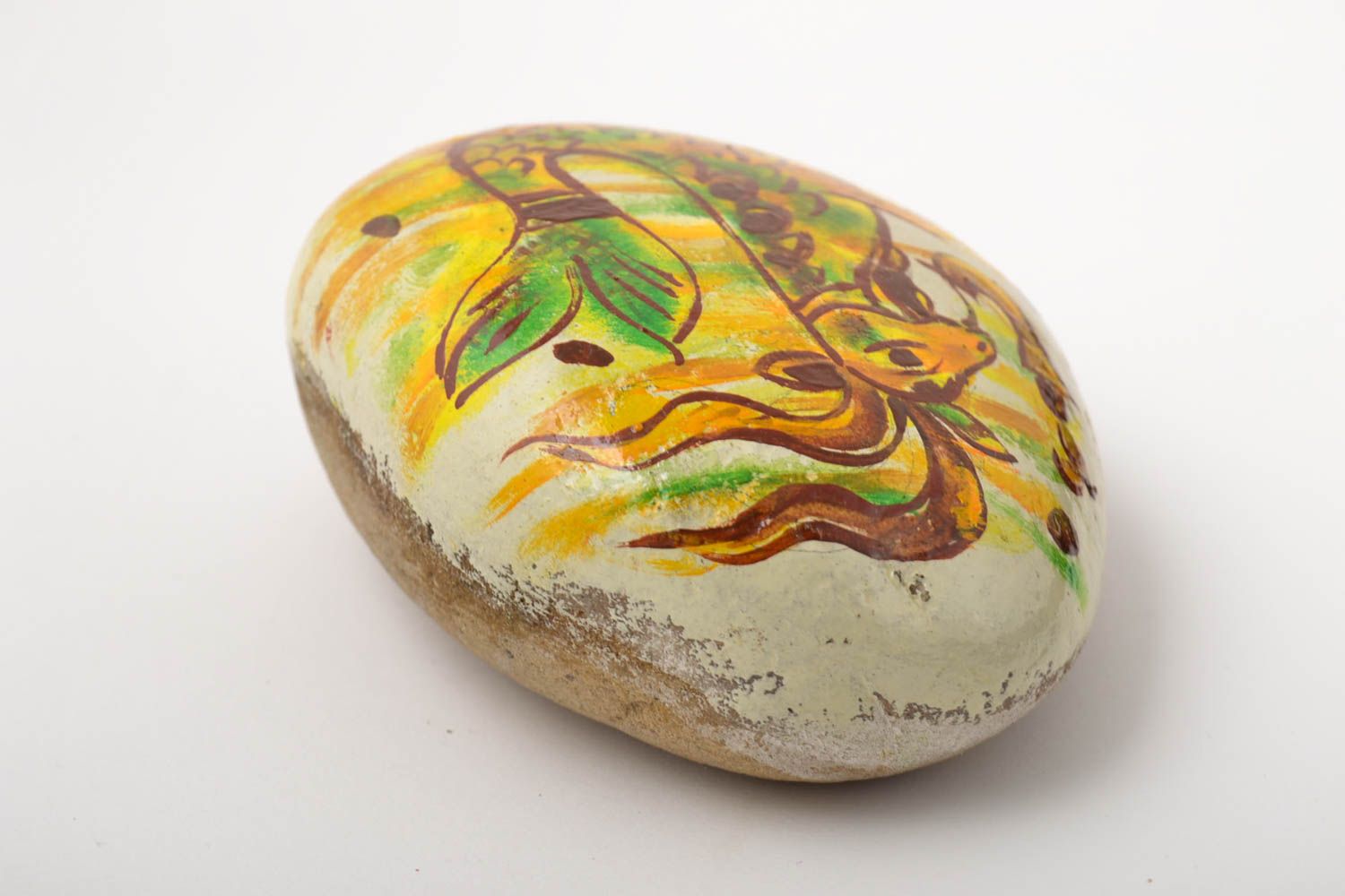 Декор для дома ручной работы раскрашенный камень маслом морской камень фото 4