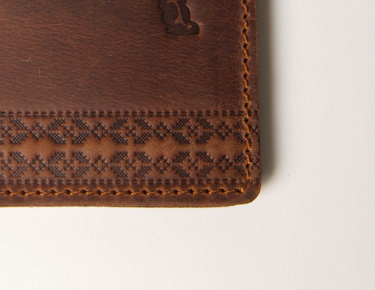 Мужское портмоне хэнд мейд кожаный кошелек коричневый аксессуар для мужчин фото 5