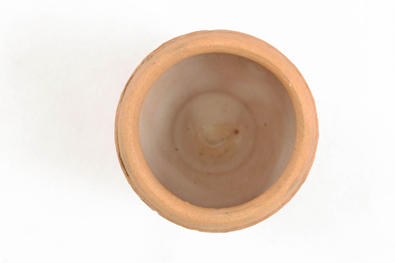 Copa cerámica hecha a mano con ornamento, 0,05 litro  foto 3