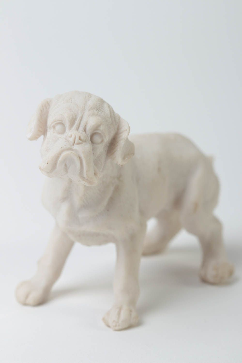 Handmade Bulldogge Figur Dekoideen Wohnzimmer Figur zum Bemalen Dekoration Figur foto 2