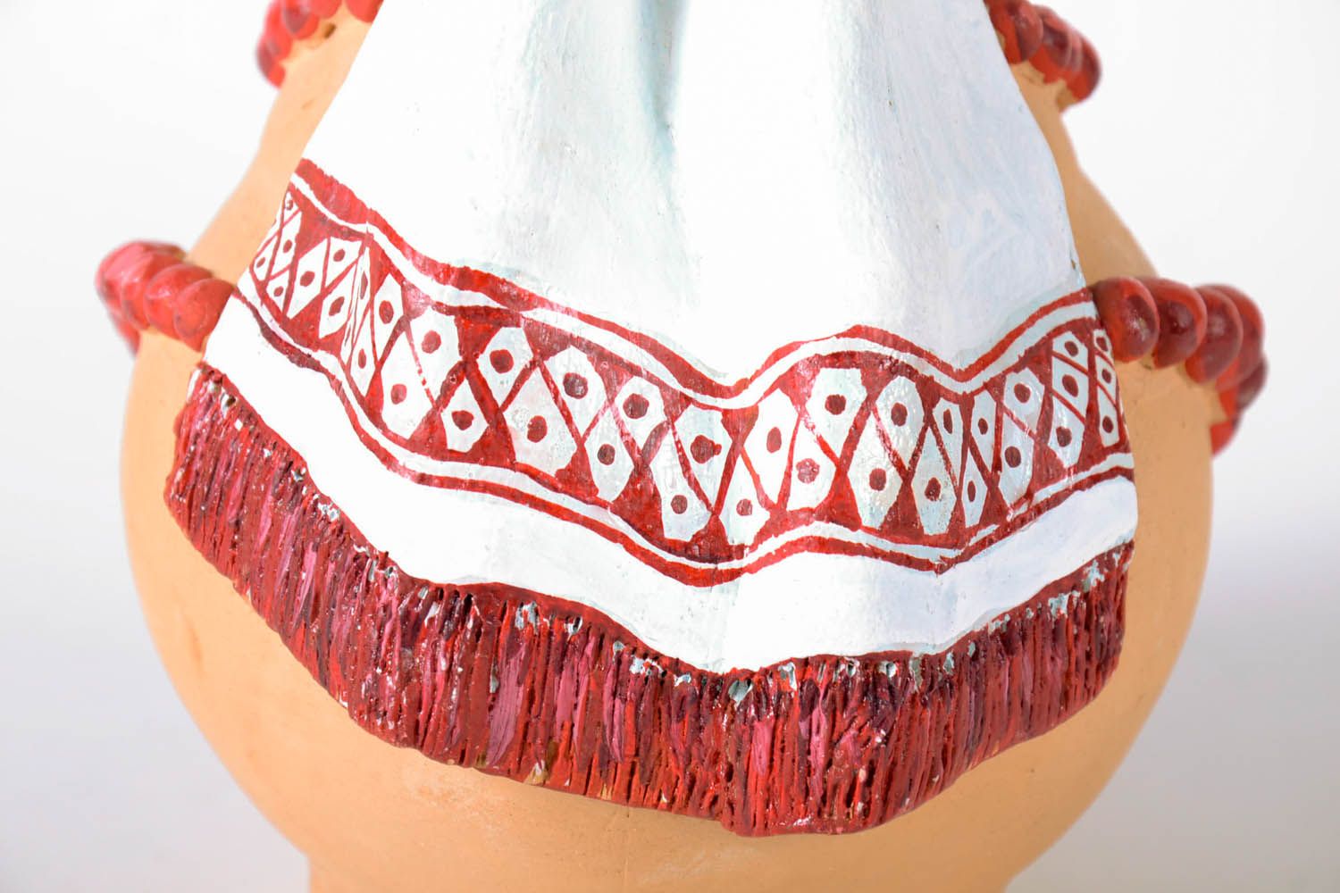 Vaso de mesa de argila feito à mão cerâmica decorativa artesanal Festivo foto 4
