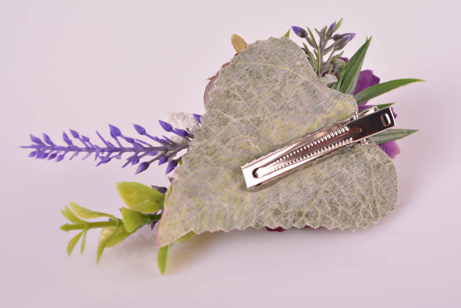 Flower barrette handmade hair clip stylish accessories summer hair clips photo 5