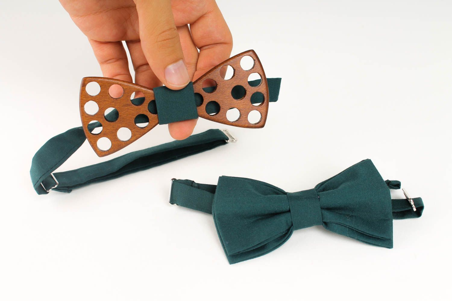 Handmade beautiful wooden bow tie 2 designer bow ties accessories for men photo 5