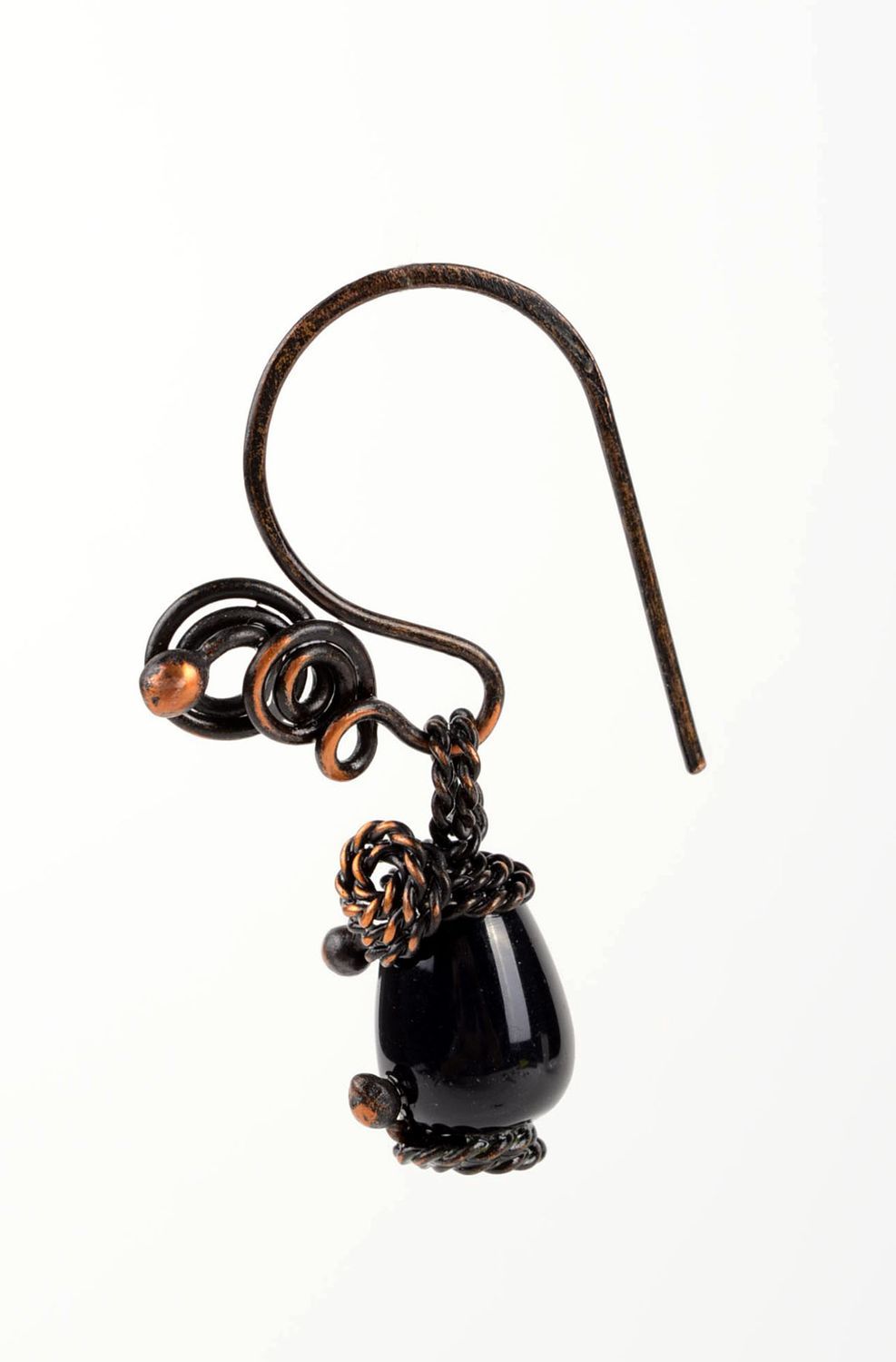 Handgemachte Ohrringe Juwelier Modeschmuck Schmuck Ohrringe aus Achat schwarz foto 3