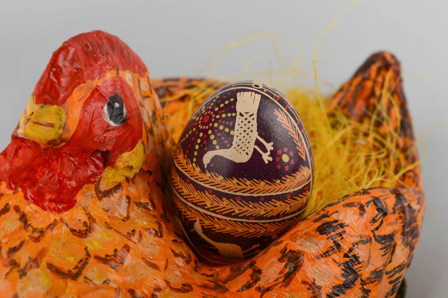 Пасхальное яйцо расписное домашний декор ручной работы украшения на Пасху фото 1