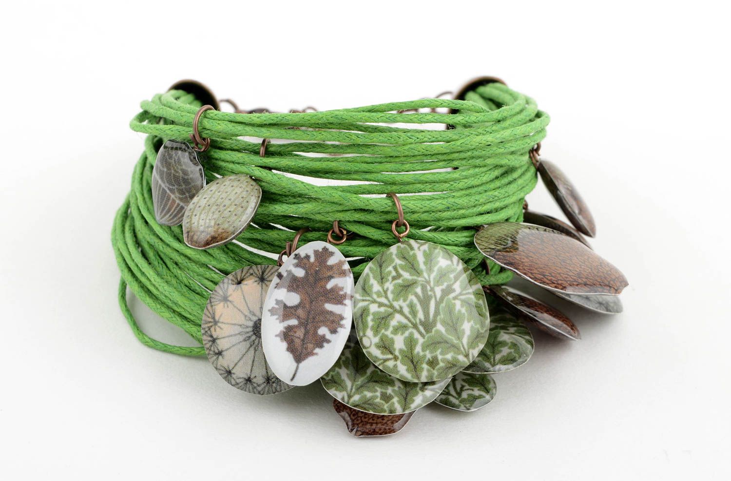 Handmade wrist jewelry stylish designer bracelet textile bracelet gift photo 3