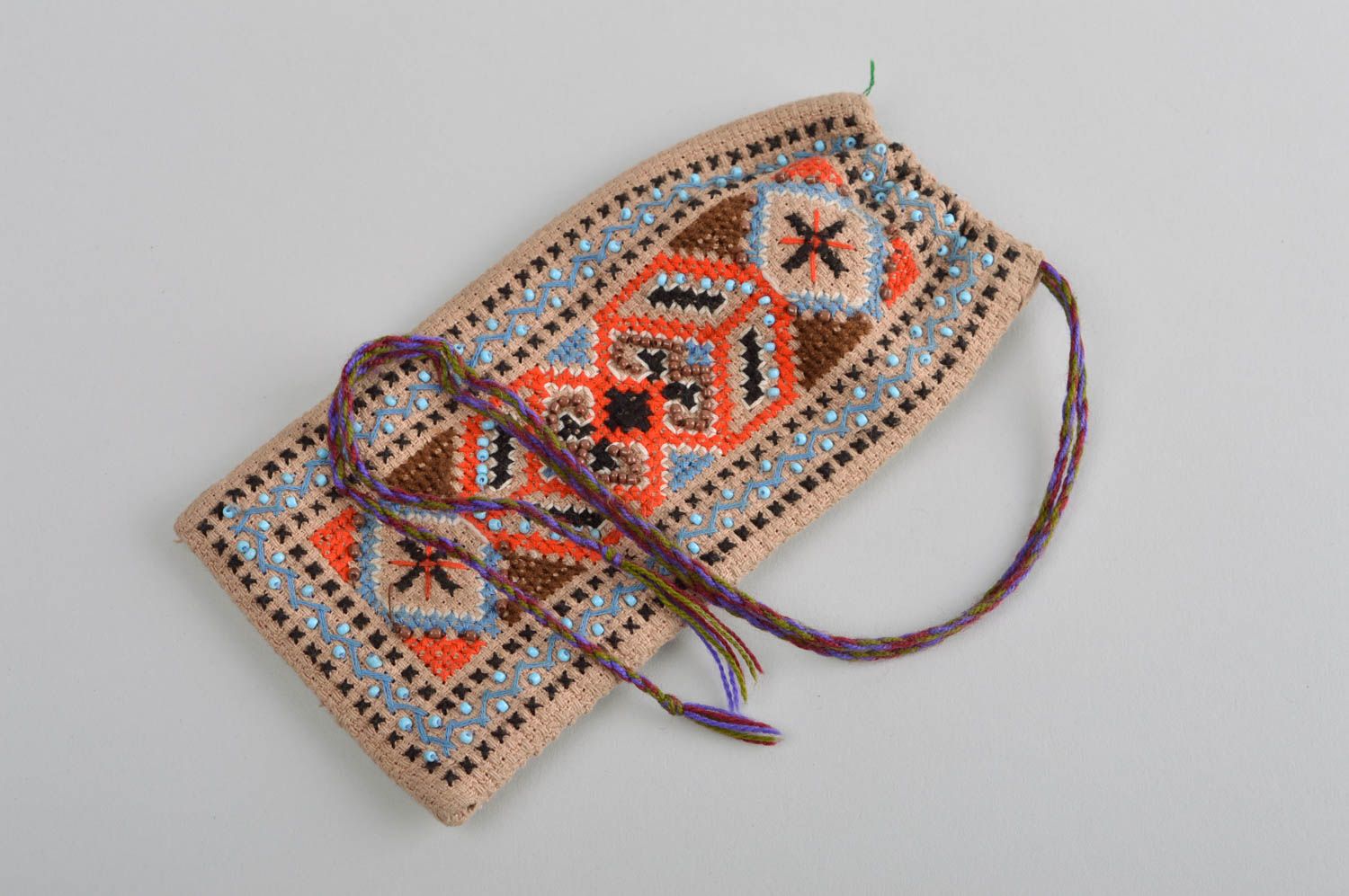 Handmade fabric phone case textile gadget case handmade accessories ideas photo 5