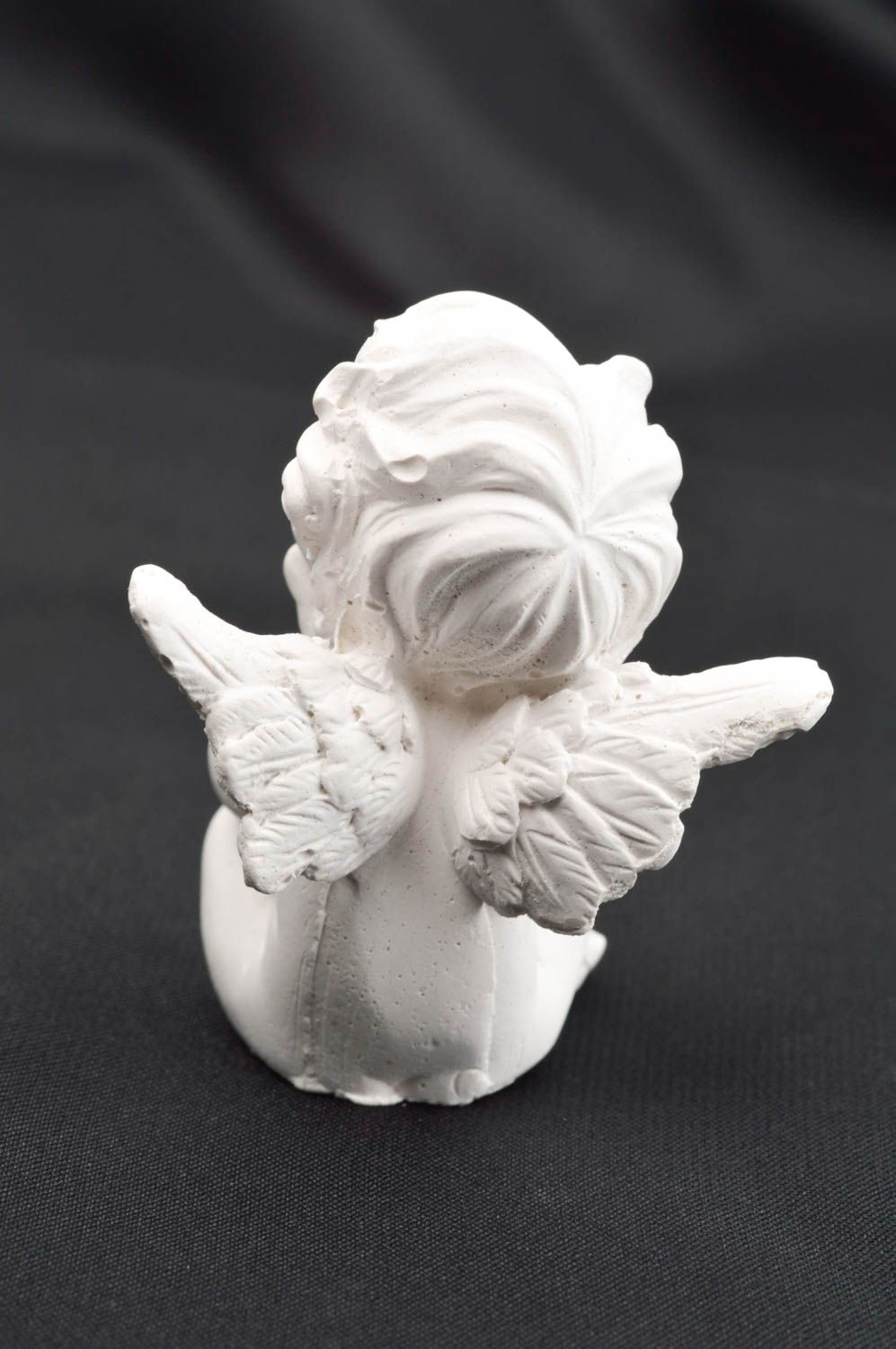 Engel Figur handmade Dekoideen Wohnzimmer Kinder Geschenk Gips Figur zart schön foto 4