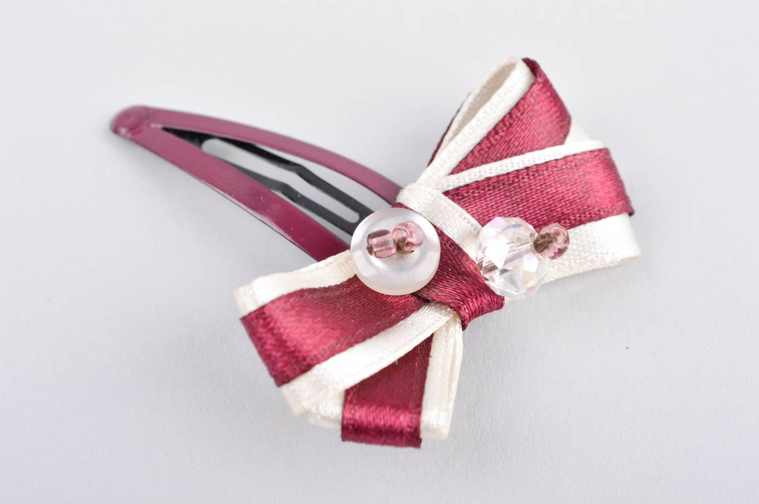 Handmade bow hair clip hair accessories for girls bows for hair gifts for her photo 2