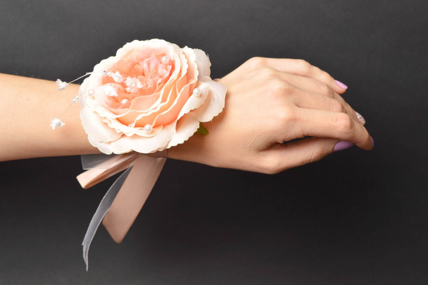 Браслет для свидетельницы ручной работы браслет на руку свадебное украшение фото 5