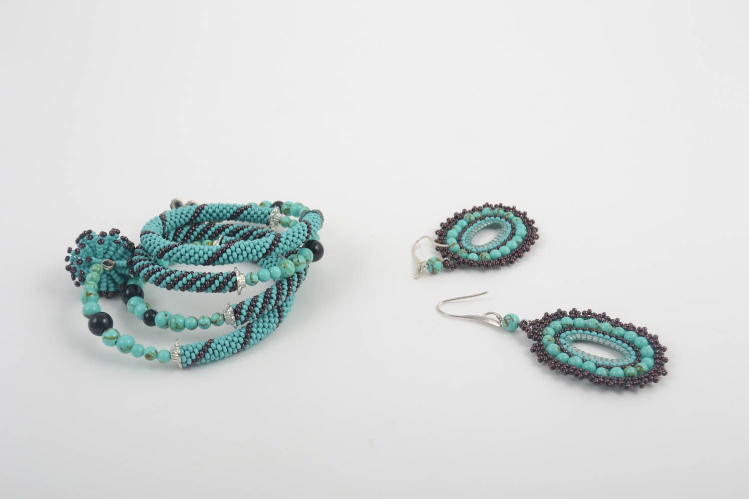 Handmade lovely earrings stylish cute jewelry unusual designer bracelet photo 4