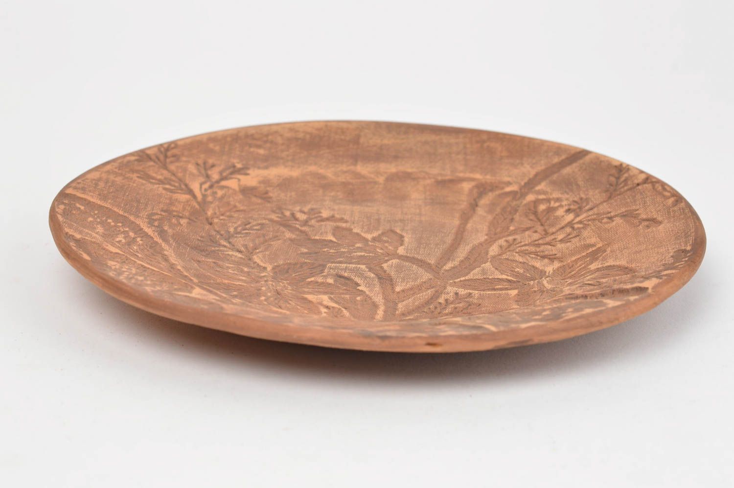 Plato de cerámica hecho a mano decoración de mesa utensilios de cocina foto 3