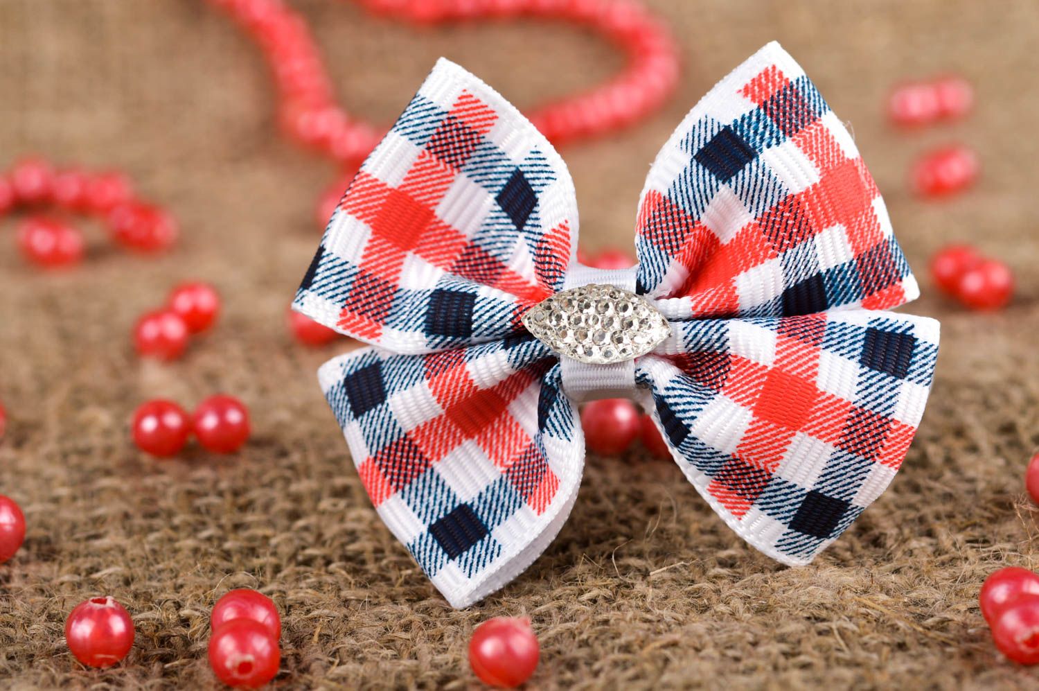 Handmade designer tender accessory hair tie for kids unusual festive hair tie photo 1