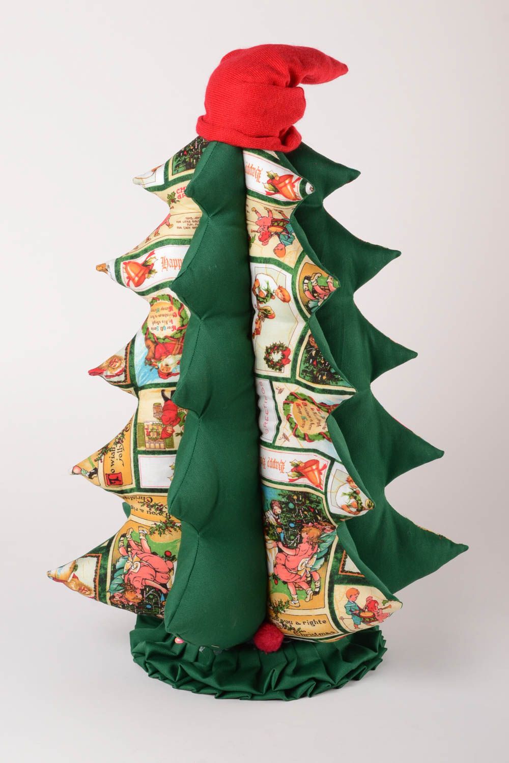 Handmade textile toy unusual lovely accessories stylish beautiful Christmas tree photo 1