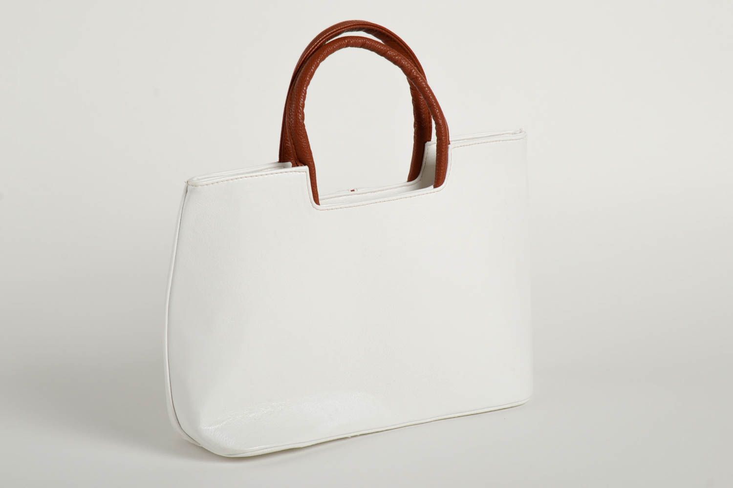 White bag leatherette handbag summer purse designer stylish purse fashion gift photo 2