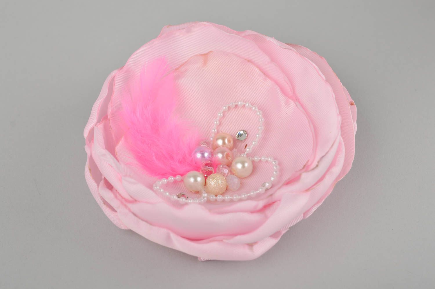 Handmade flower brooch flower hair clip hair accessories designer jewelry photo 2