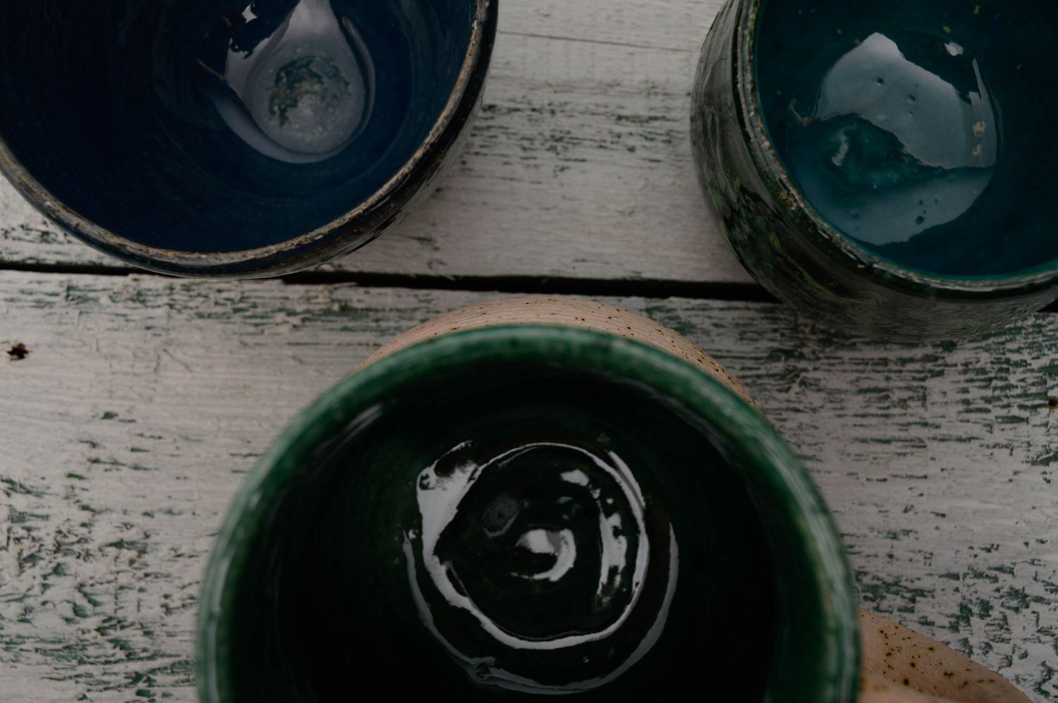 Glasierte Keramik Teetasse ungewöhnlicher Form foto 5