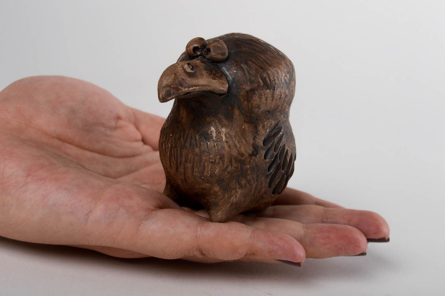 Глиняная игрушка ручной работы свистулька из глины птица керамическая свистулька фото 5