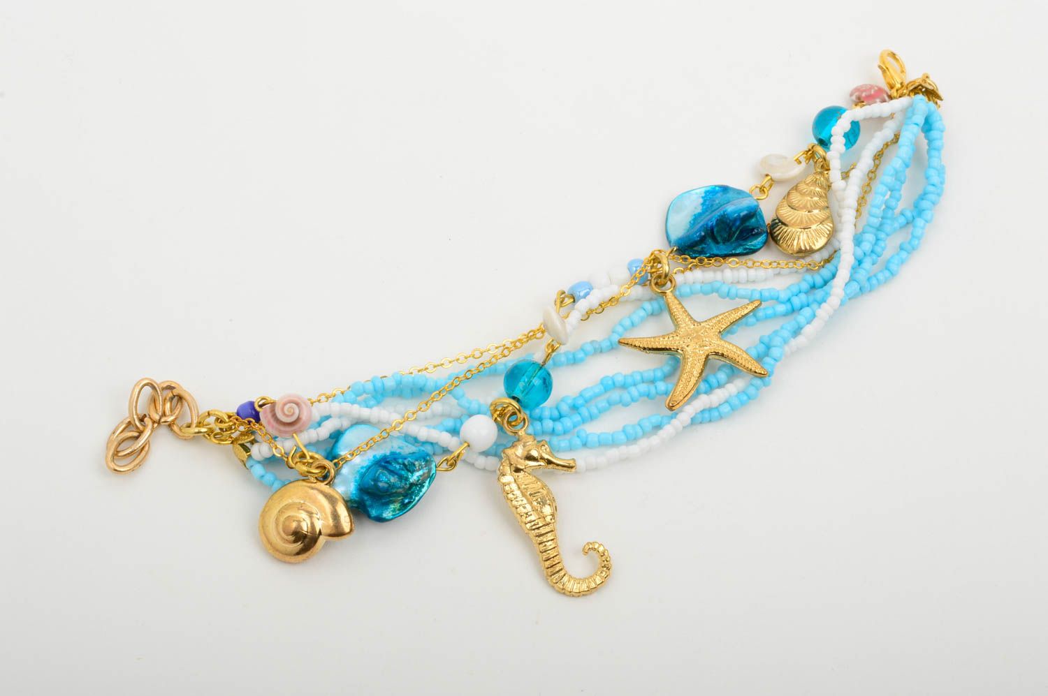 Handmade bracelet beaded bracelet for girls unusual accessory beads jewelry photo 5