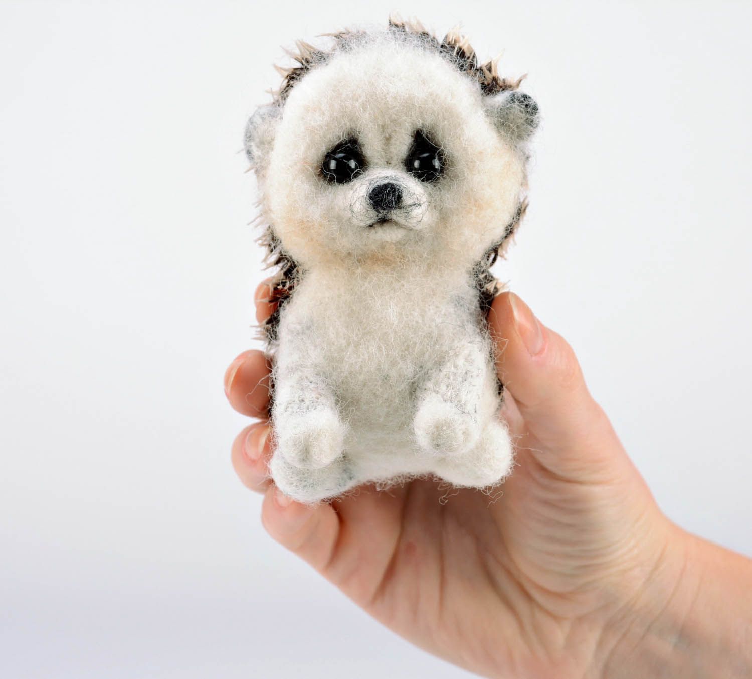 Toy made of felting wool Hedgehog photo 2