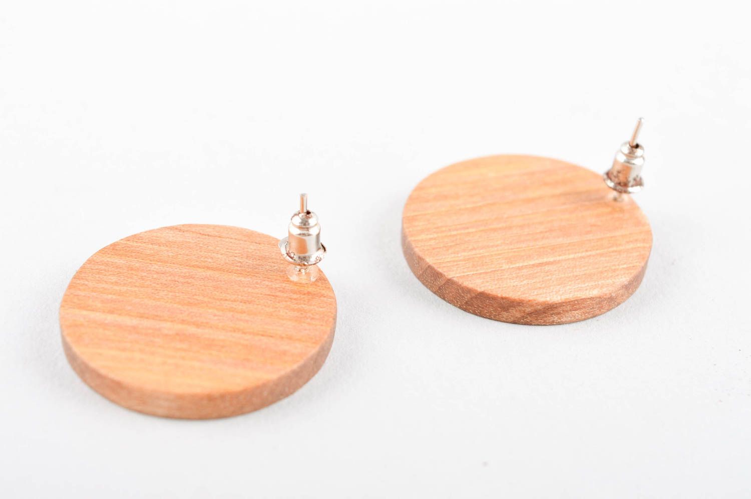 Handmade earrings designer accessory unusual gift wooden earrings gift for women photo 5