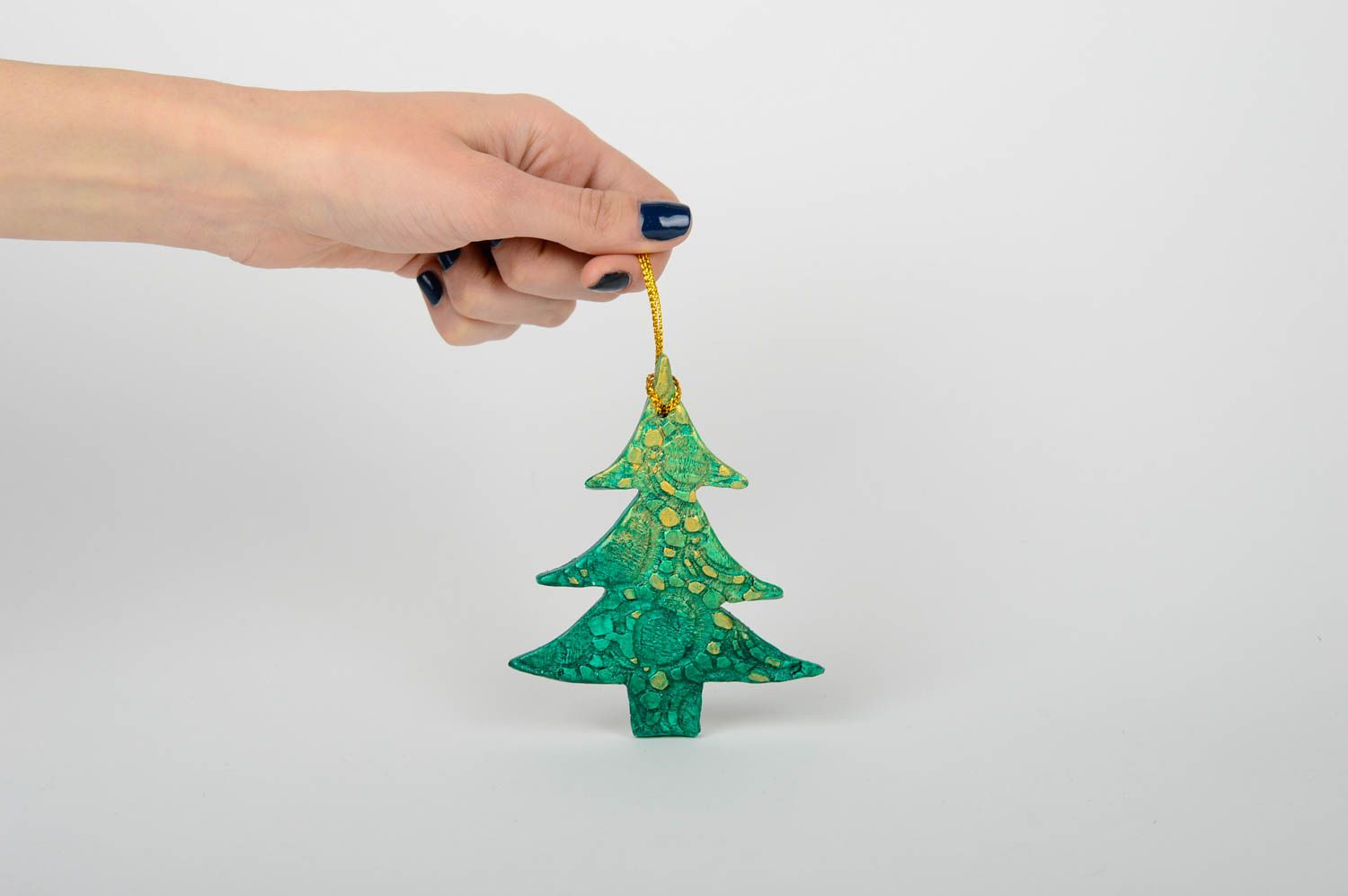 Stylish Christmas tree toys ceramic Christmas decor holiday idea decor use only photo 2