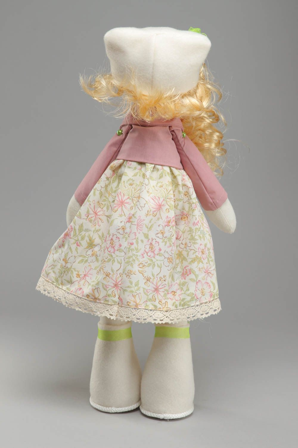 Designer fabric soft doll Dulcinea photo 3