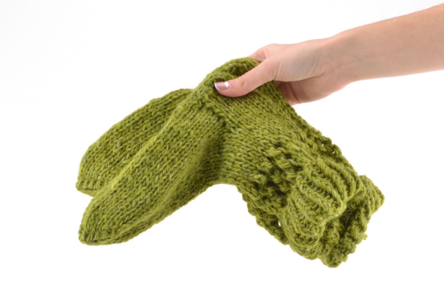 Chaussettes tricotées main en laine naturelles photo 5