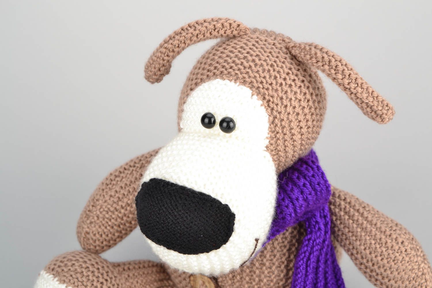 Knitted soft toy Dog Buffy photo 4