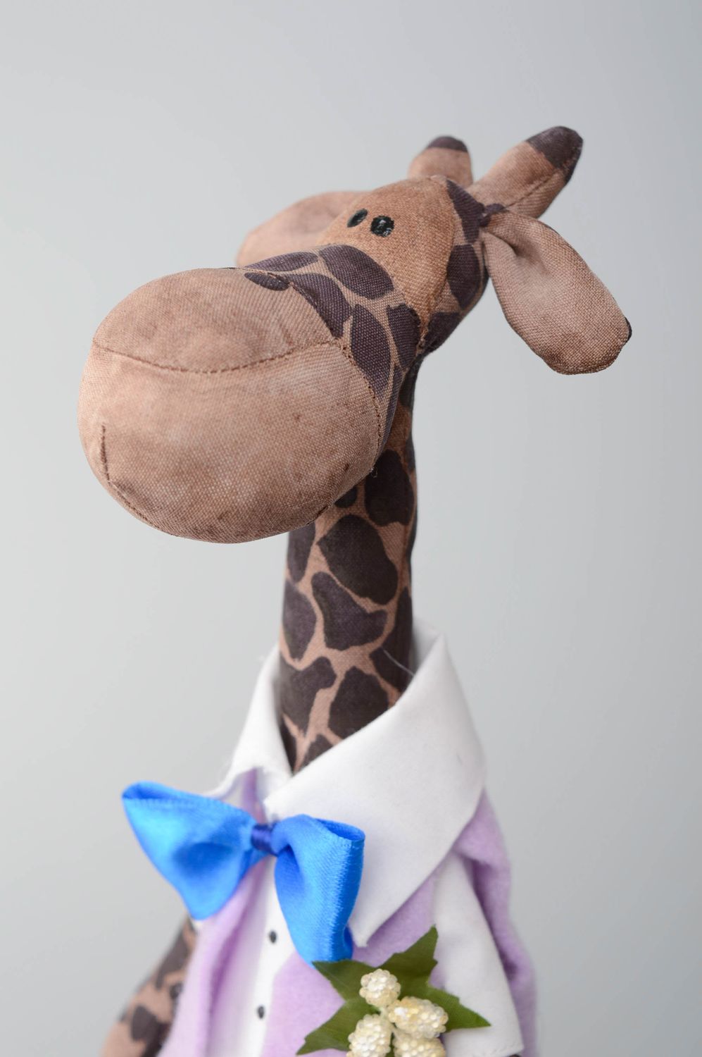 Peluche en tissu de créateur Girafe faite main photo 2