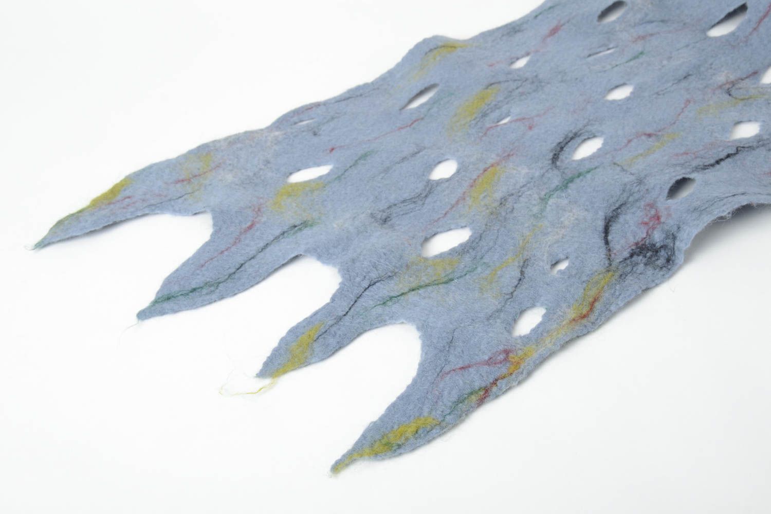 Handmade gefilzter Schal Frauen Accessoire Geschenk für Frau Damen Schal blau foto 3