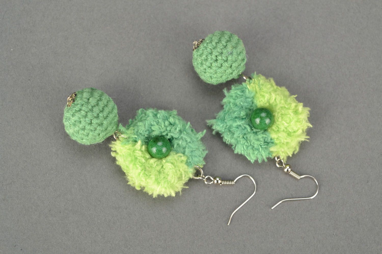 Homemade crochet jewelry set Jade photo 3