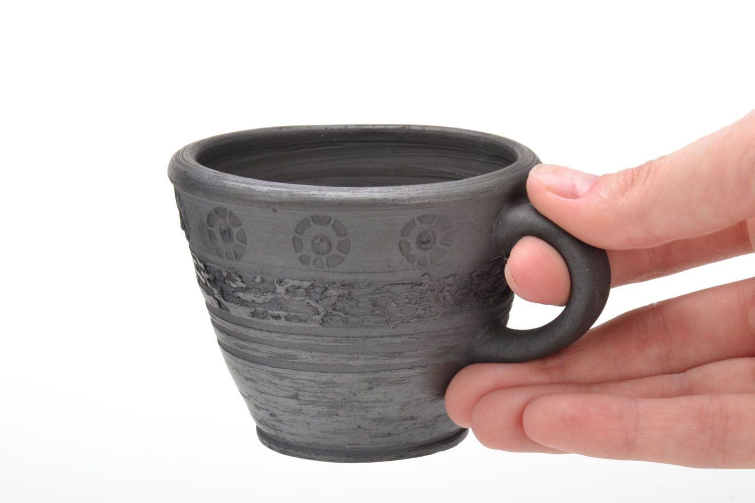Taza de cerámica hecha a mano foto 5
