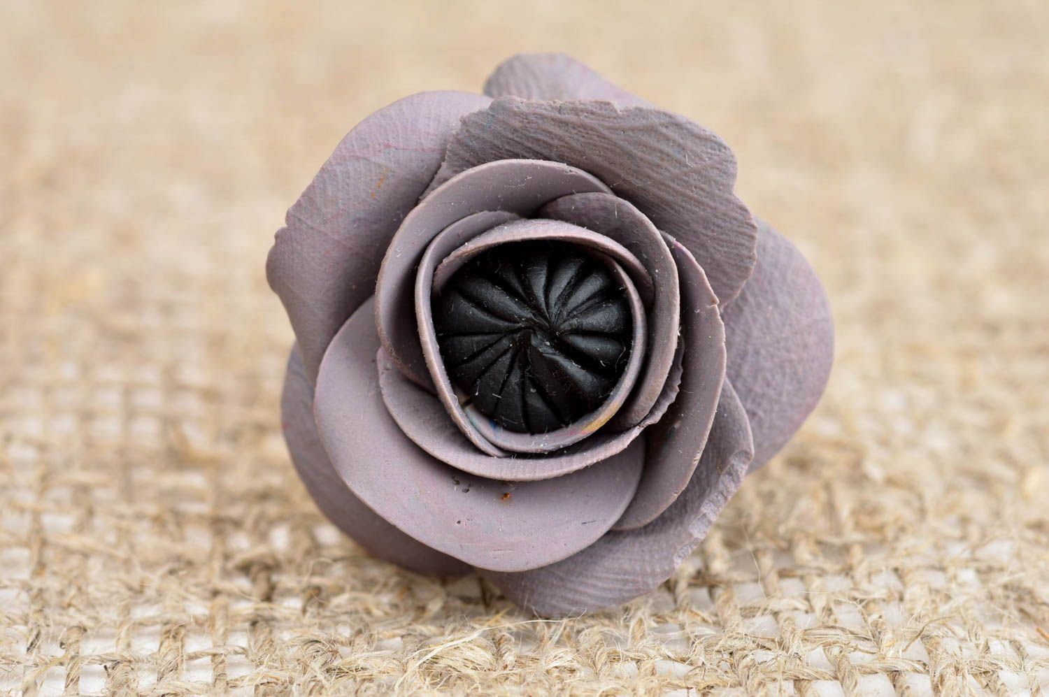 Stilvoller Blumen Ring handmade Polymer Schmuck Accessoire für Frauen   foto 3