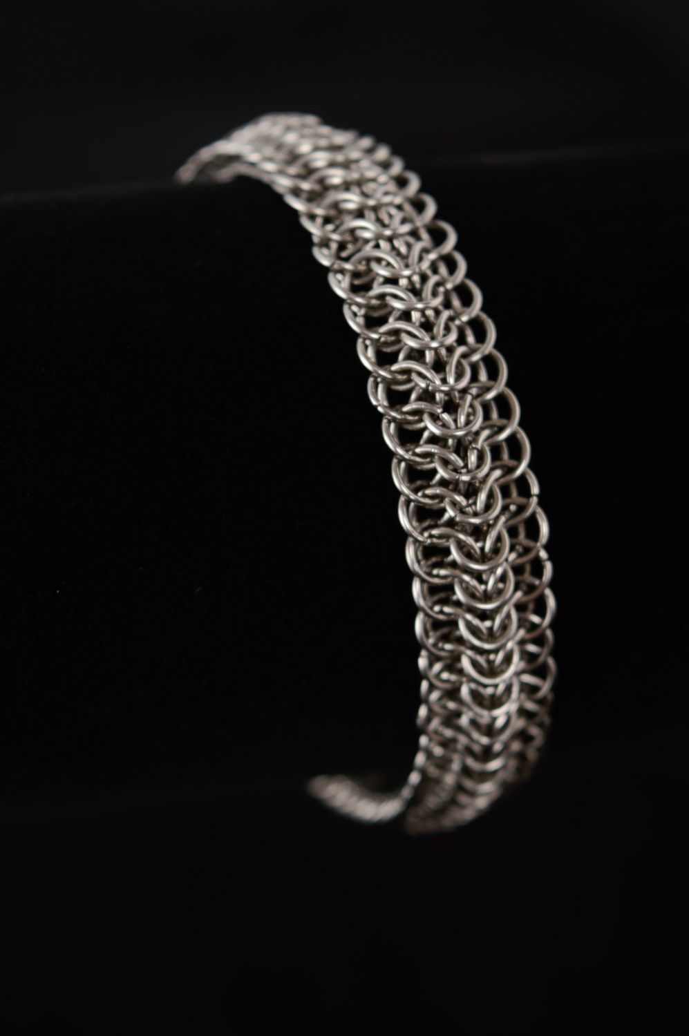 Handmade unisex steel bracelet photo 2