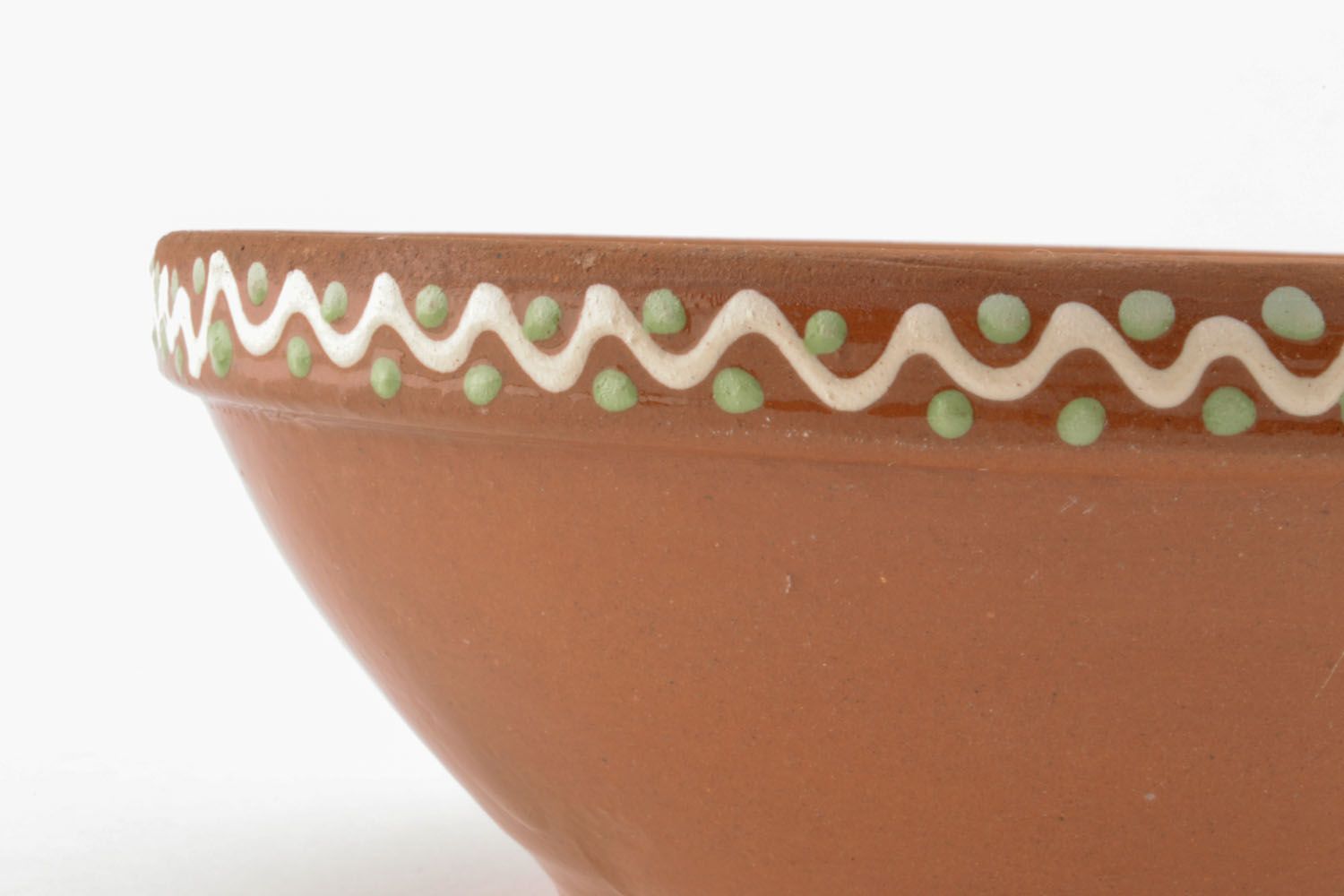 Patterned clay bowl photo 4