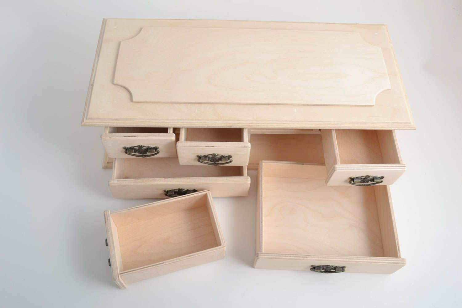 Unusual handmade wooden blank box wooden dresser decoupage crafts gift ideas photo 3