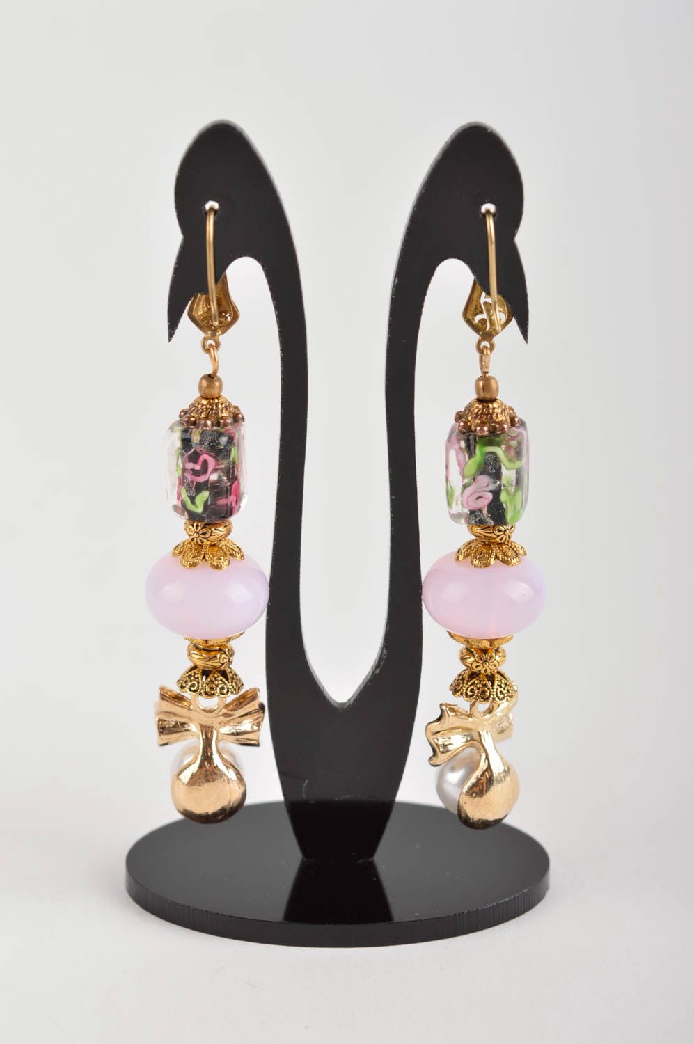 Lange Ohrhänger handgeschaffen Ohrringe für Damen Modeschmuck Ohrringe stilvoll foto 5