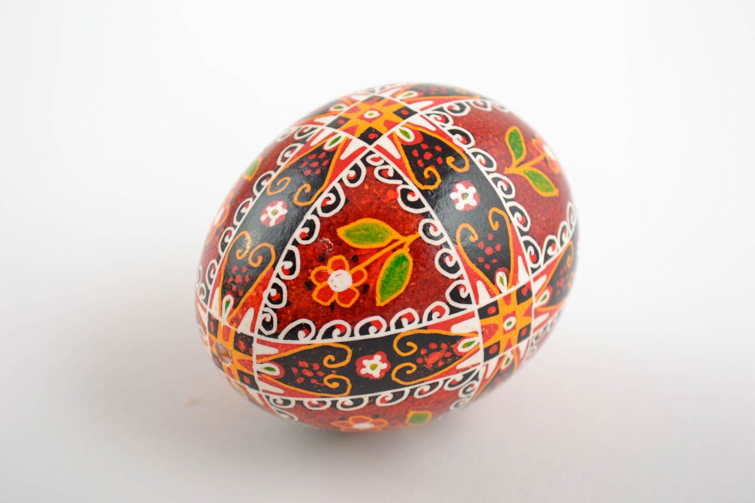 Easter egg painted with acrylics beautiful handmade chicken hollow egg pysanka photo 4