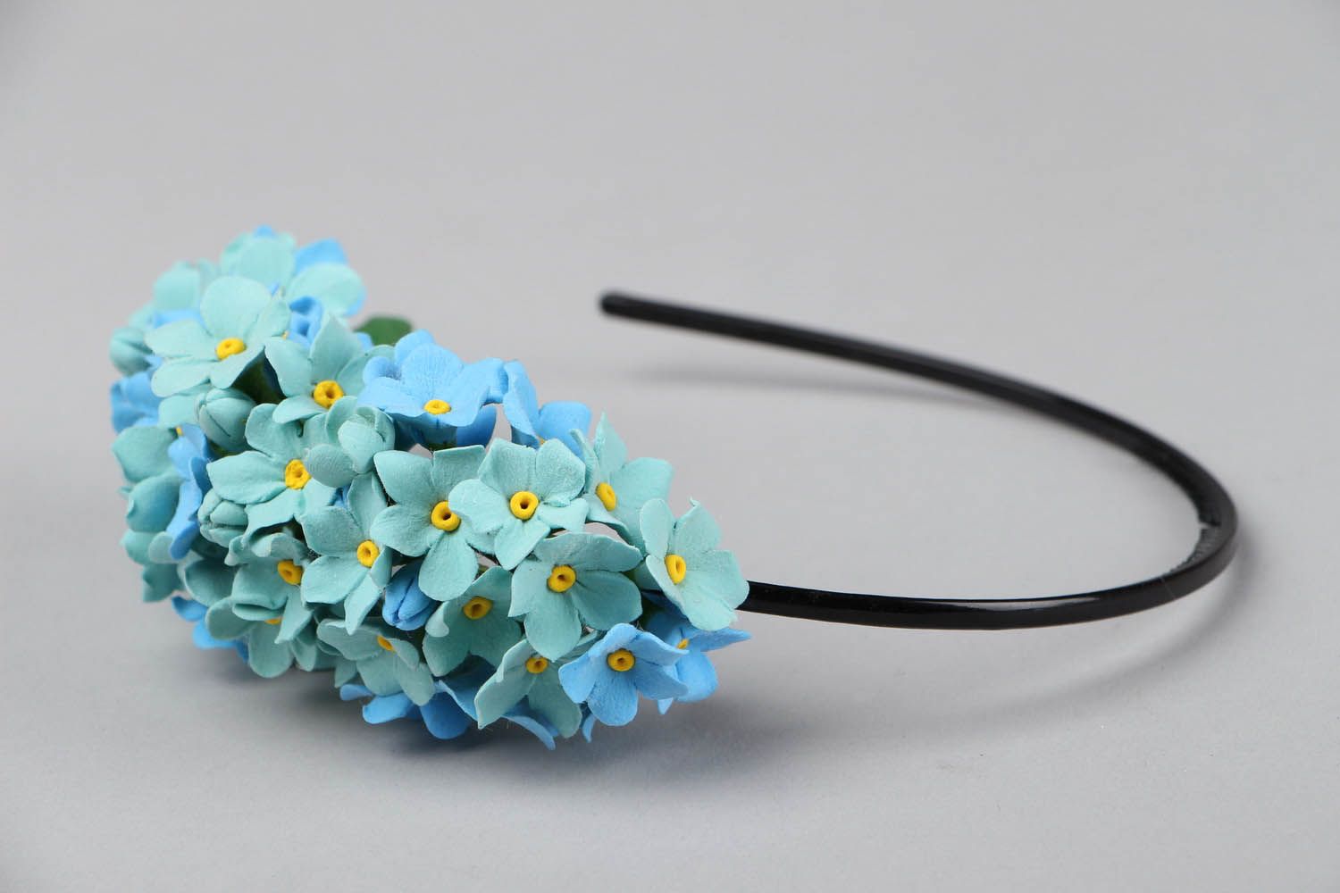 Head hoop with forget-me-not flowers photo 2