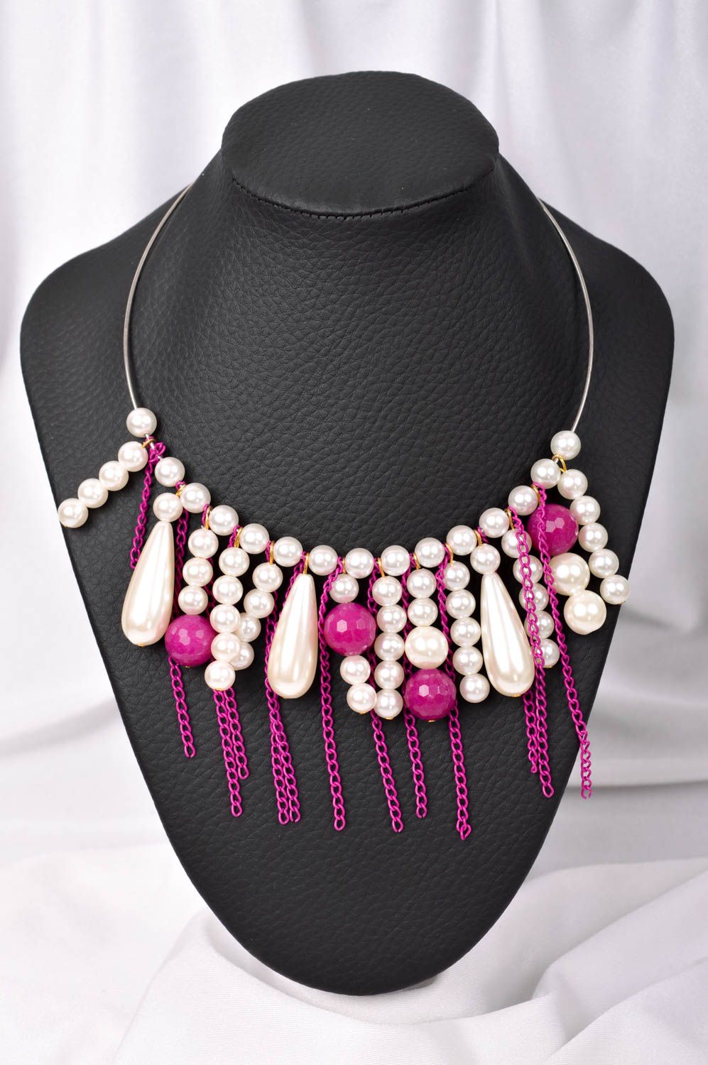 Handmade necklace necklace with natural stones fashion beaded jewelry girl gift photo 1