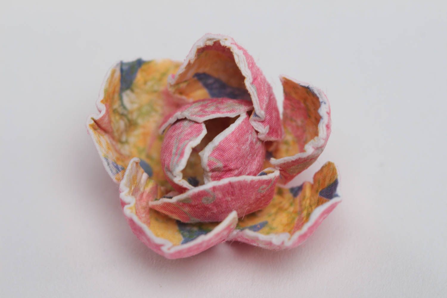 Fleur en papier pour scrapbooking faite main décorative peinte couleur rose photo 2
