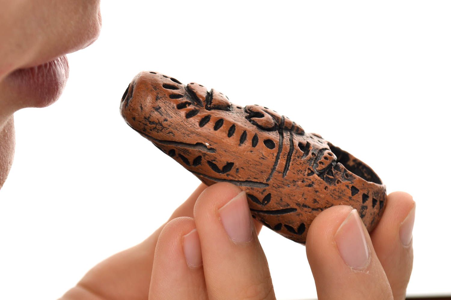 Pipa de arcilla hecha a mano accesorio para fumar tabaco regalo para hombre foto 1