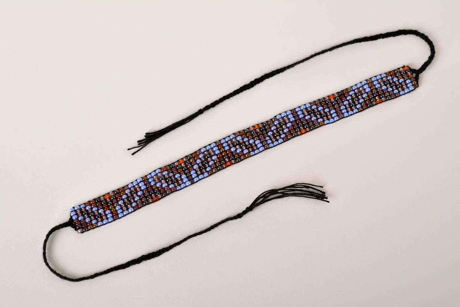 Модная бижутерия ручной работы дизайнерское украшение браслет из бисера фото 5
