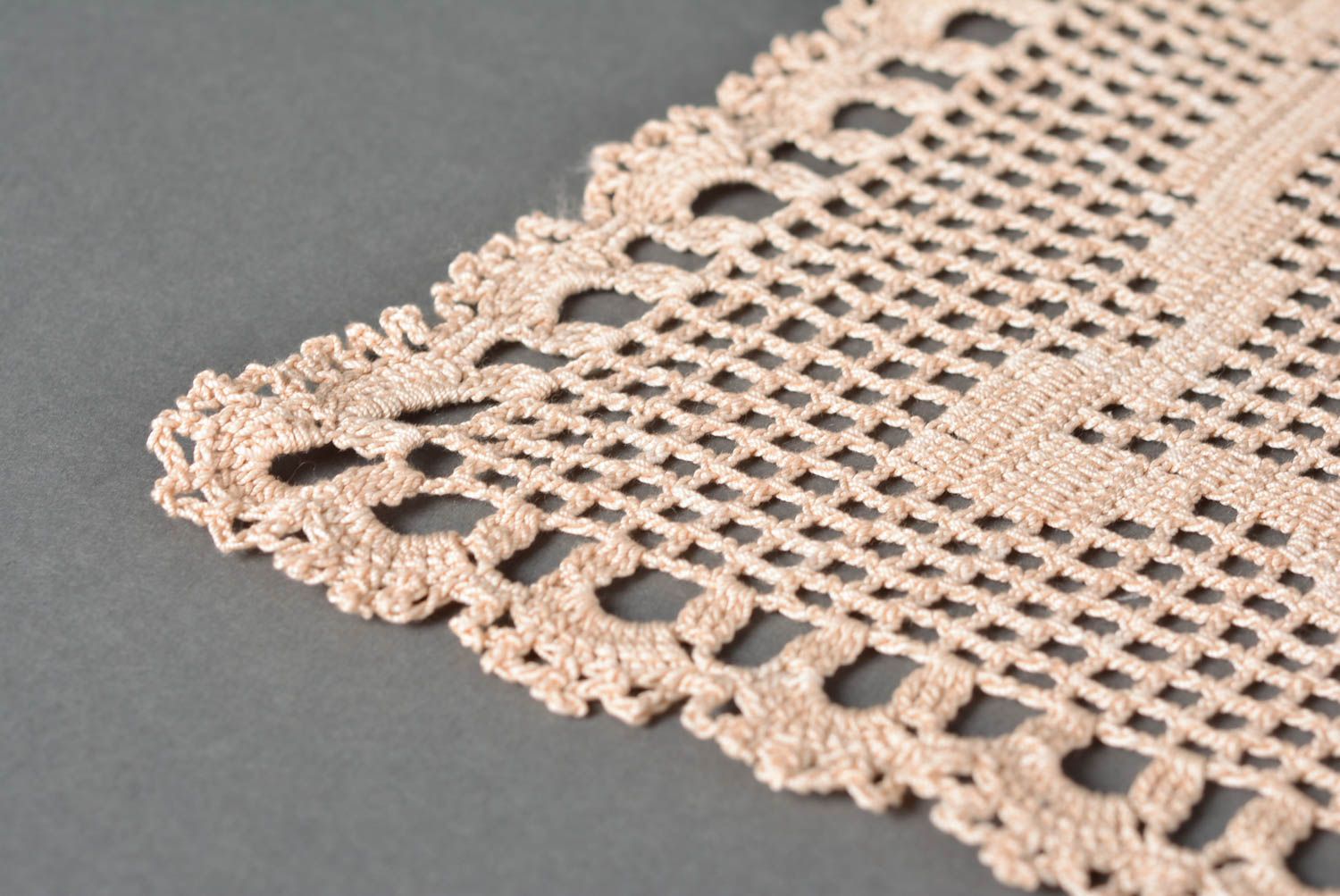 Handmade Deko Tisch Decke Serviette Baumwolle gehäkelt rechteckig stilvoll foto 2