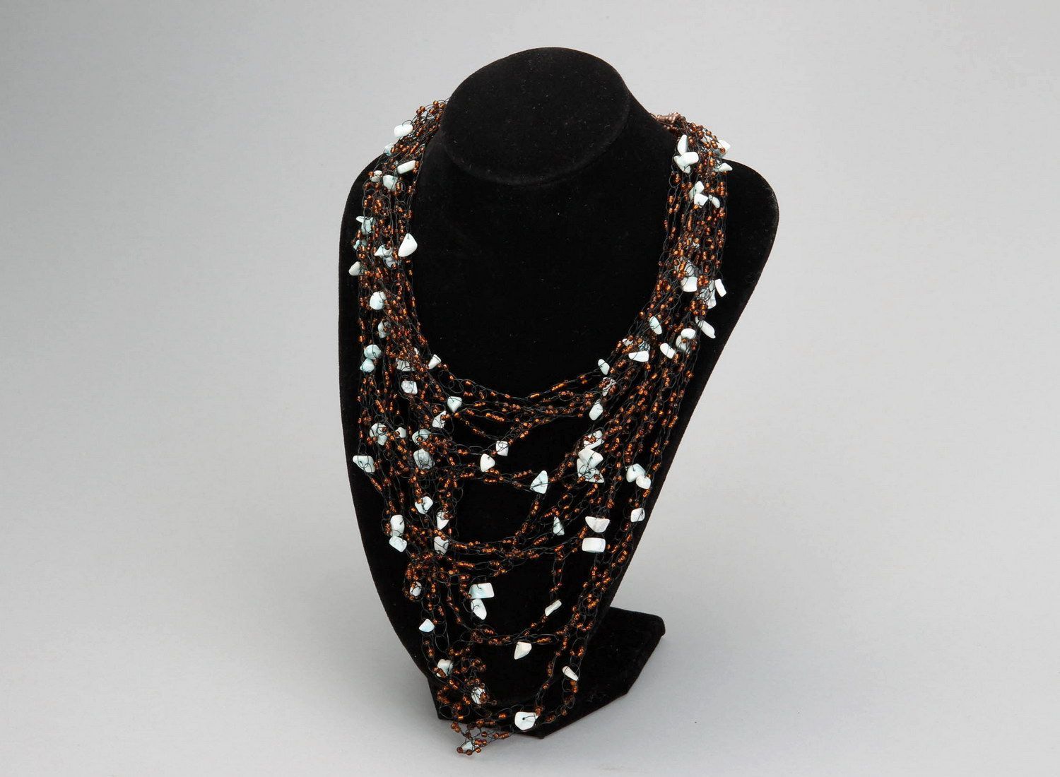 Mehrreihige Halskette mit Türkis foto 5