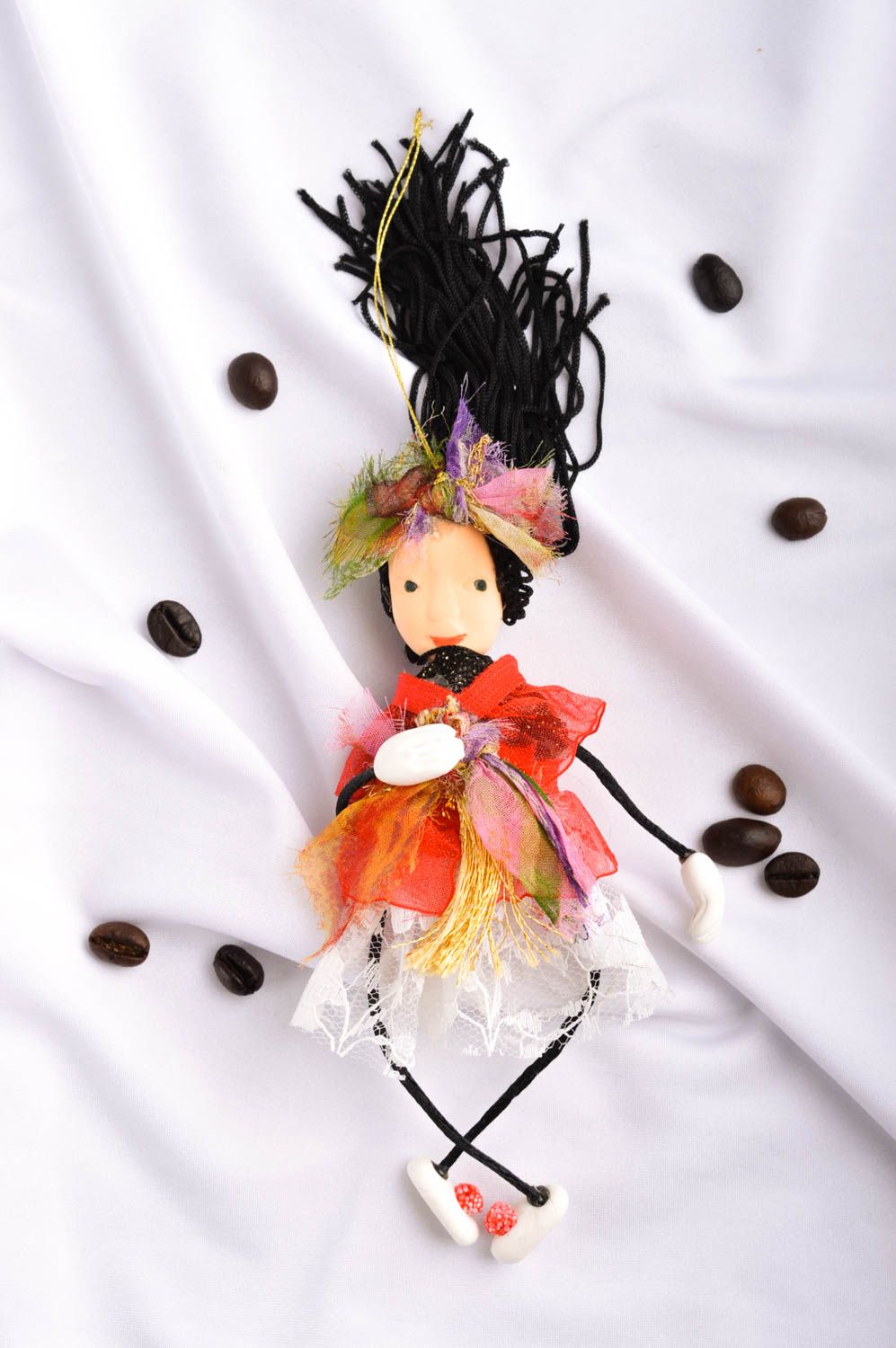 Muñeca artesanal de tela para coleccionar decoración de casa regalo original foto 1
