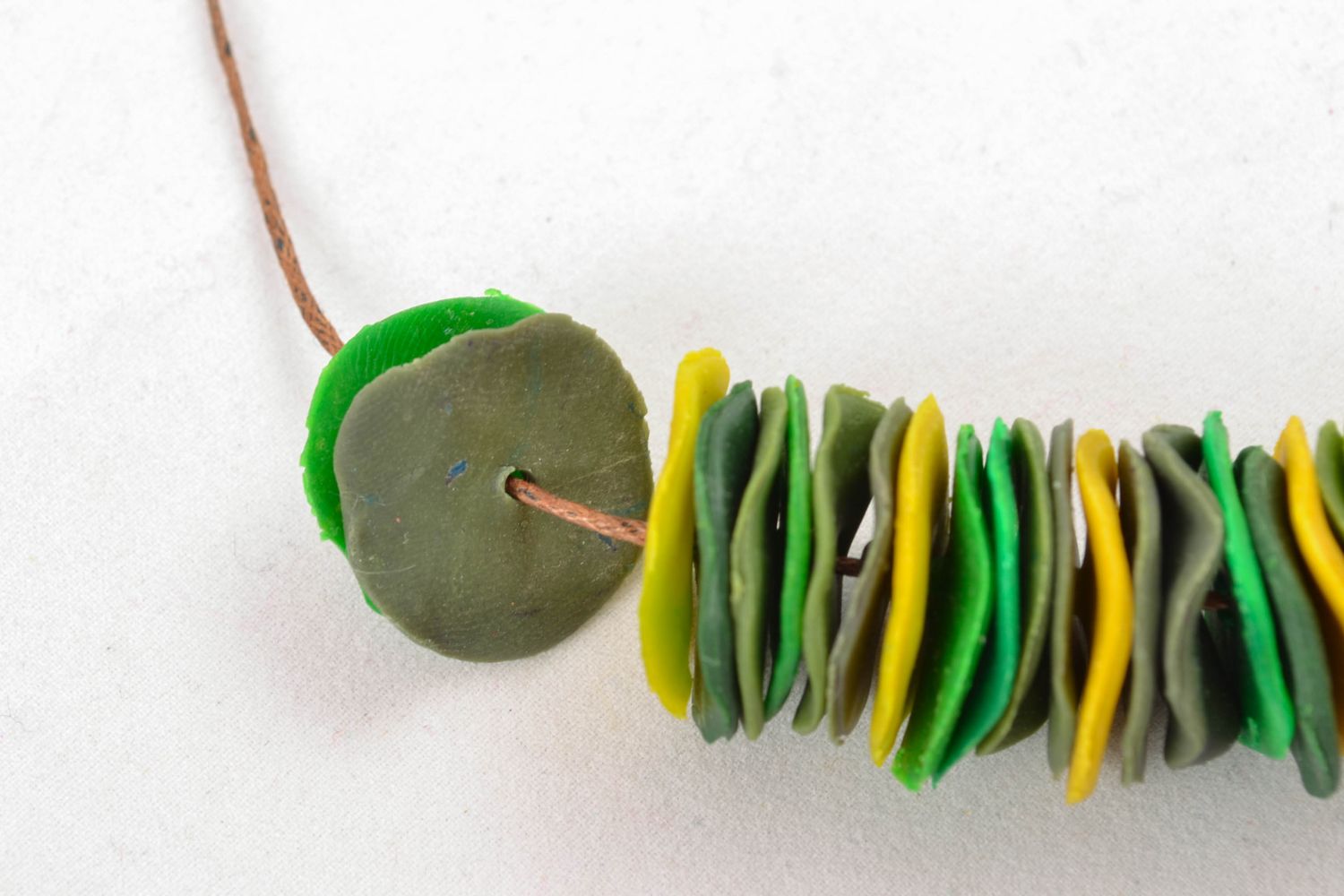 Unusual polymer clay necklace photo 3