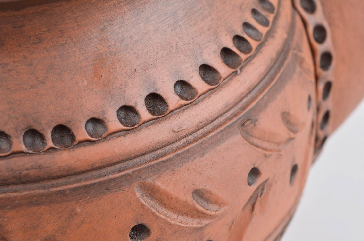 Tetera de cerámica pequeña hecha a mano vajilla de barro utensilios de cocina  foto 5